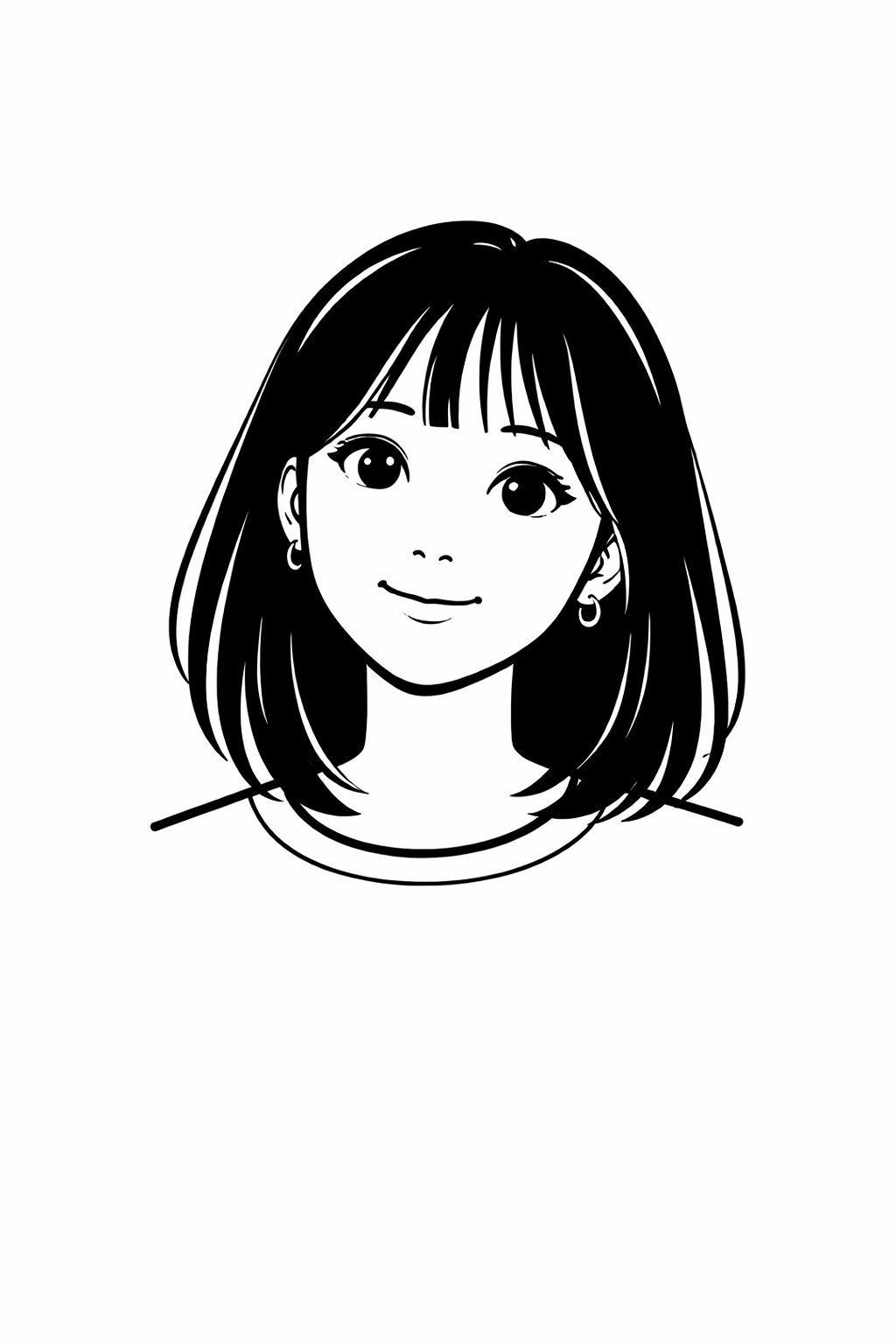 Illustrated portrait of Simona